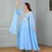 Women's Clothing New Solid Color Muslim Robe Ultra Long Sleeve Large Swing Women's Dress_ecoleips.com