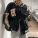 Women's Varsity Baseball Bomber Jacket Hip Hop Harajuku Style Bone Pattern Fashion Outerwear For Ladies_ecoleips.com
