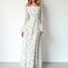 Women's Elegant Floral Pleated Fairy Long Dress With A Cinched Waist And Bell Sleeves_ecoleips.com
