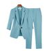Girl Professional For Women 2025 Spring Summer New Simple Solid Color Plus Size Blazer Elegant Slim Fit Two-Piece Suit_ecoleips.com
