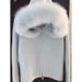 Oversized Hooded Knit Cardigan – Chunky Collar, Zip-Front, Long Sleeve (Beige/White/Blue/Pink/Gray/Black, One Size Fits Most)_ecoleips.com