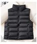 Lightweight Quilted Vest With Stand Collar - Winter Puffer Sleeveless Jacket For Women (Beige/Brown/Khaki/Black/Green, M/L/Xl/2xl)_ecoleips.com