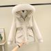 Women's Clothing Winter Short Puffer Coat With Faux Fur Trim Hood Fleece Lined, Oversize Plus Size Jacket For Cold Weather (Available In 7 Colors)_ecoleips.com
