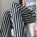Summer Korean Style Trendy Women's Thin Striped Straight Leg Pants Heavy Duty Digital Print Loose Fit Men's Clothing_ecoleips.com