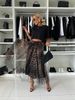 2025 New Trendy Leopard Print Elastic Waist Flared Mesh Skirt For Women_ecoleips.com