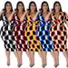 Plus Size Bodycon Dress, V-Neck Sleeveless Pencil Dress For Women, Stretchy Office & Party Cocktail Dress In Solid Colors_ecoleips.com