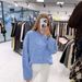 Women's Oversized Floral Knit Sweater – Cozy Round-Neck Pullover For Casual & Office Wear_ecoleips.com