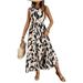 Women's Clothing Temperament Printed Long Sleeved Dress_ecoleips.com