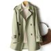 Women's Trench Coat – Slim-Fit Mid-Length Double-Breasted Jacket, Elegant & Versatile For Petite To Plus Size_ecoleips.com