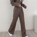 Women's Clothing Black Trousers Korean Style Spring Autumn Trendy Design Casual Pink Suit Set Unique_ecoleips.com