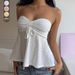 2026 Summer New Women's Clothing High-end Sweet And Spicy Style Strapless Vest Slim Fit Sleeveless Top_ecoleips.com