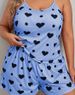 Large Size Suspender Shorts Pajamas Loungewear Set Printed Casual Can Be Worn Outside_ecoleips.com