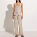 Women's Clothing High End New Vest Suit Cotton Square Collar Sleeveless Vest Top Trousers Two Piece Suit_ecoleips.com