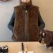 Aria Basics Banli KK11.24/20 'Miss Berlin' Vintage Plaid Color-block Reversible Horn Button Waistcoat_ecoleips.com