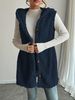 Double-Sided Fleece Hooded Cardigan Vest For Women – Solid Color Casual Zip-Free Open Front Coat – Cozy Winter & Fall Layering Piece – S-XXL_ecoleips.com