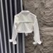 Women's White Denim Jacket Loose Fit Korean Style Short Top Spring Autumn New 2026_ecoleips.com