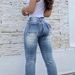 Women's Clothing Women's Retro Embroidered Patchwork Flared Denim Trousers Stretch Pocket Washed Look For Formal & Casual For Women_ecoleips.com