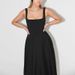 Elegant Solid Color Sleeveless Midi Dress With Adjustable Straps - Slim Fit Summer Dress For Women_ecoleips.com