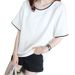 Short-sleeved T-shirt Round Neck Korean Version Of Summer New Simple And Thin Women's Top Large Size Loose Tide_ecoleips.com