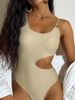 Women's Clothing One Piece Swimsuit For Women New Sexy Hollow Solid Color Tight Swimsuit Ins Style Swimsuit_ecoleips.com