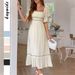 DiYun European And American Casual Vacation Short-Sleeve Simple Long Dress Women's Clothing 2025 Summer_ecoleips.com