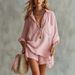 Women's Cotton Linen Shorts Set - Breathable Pocket Shorts And Shirt Comfy Outfit For Summer Beach Vacation_ecoleips.com