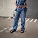 Women's Clothing Loose Wide Leg Patchwork Straight Leg Jeans Women's Trousers_ecoleips.com
