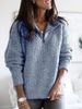 2026 Wish European And American Autumn Winter Zipper Pullover Long Sleeve Knit Sweater Cardigan_ecoleips.com