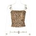 European And American Style Fashionable Sexy Crop With Straps, 2025 Summer New Women's Clothing, Printed Leopard Print_ecoleips.com