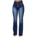 Women's Clothing Women's Jeans Button Patch Pocket Washed Trousers Jeans_ecoleips.com