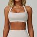 Women's High Intensity Sports Bra Summer Halter Neck Yoga Top Open Back For Running Fitness_ecoleips.com