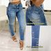 Slim Fit Jeans With Button Down Leg Opening Versatile Casual Fashion Cotton Denim Jeans For Spring/Autumn_ecoleips.com