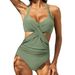 Women's Clothing One Piece Swimsuit Leopard Print Stitching One Piece Swimsuit_ecoleips.com