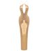 Women's Clothing High End New Nightclub Hollow Halter Backless Beaded Long Women's Dress_ecoleips.com
