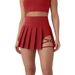 Women's Irregular Midi Skirt Casual Comfortable Pleated Versatile Outdoor Sports Skirt_ecoleips.com
