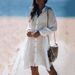 Women's Lightweight Chambray Shirt Cover-Up – Beach Dress, Swimwear Wrap, Sun Protection Top, Casual Loose Fit Tunic_ecoleips.com