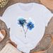 Cross-border Supply Letter Print Plus Size Casual Colorful Heart Short-sleeve Women's T-shirt_ecoleips.com