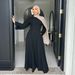 Middle Eastern Muslim Clothing Turkish Ethnic Style Women's Long Robe Dress_ecoleips.com