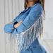 Women's Clothing Ins New Fashion Tassel Long Sleeve Denim Jumpsuit_ecoleips.com