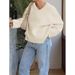 Lazy Style, Casual, Simple Solid Color Long-Sleeved Shirt, Woolen Women's Clothing, Autumn And Winter_ecoleips.com