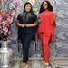 Women's Clothing Plus Size Temperament Two Piece Shirt Pencil Pants_ecoleips.com