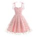 Children's Clothing European American Style Embroidered Bow Princess Dress Mesh Suspender New Arrival 2025_ecoleips.com