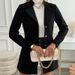 AC673 New 2024 Autumn European And American Style Street Fashion Thick Turn-Down Collar Slim Fit Women's Trench Coat_ecoleips.com