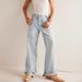 Women's Clothing New Street Fashion Non Elastic Washed Straight Wide Leg Women's Jeans_ecoleips.com