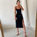 Verve Women's Clothing 2025 Spring Summer Sexy Slim Fit Split Velvet Strap Party Dress_ecoleips.com