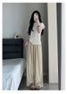 Wide For Women In The Summer Of , High Waisted Relaxed, Casual And Lazy, Pleated Yamamoto , Straight Leg Loose_ecoleips.com