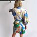 Women's Clothing Linen Casual Printed Shirt Cardigan Lace Up Dress_ecoleips.com