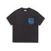 Women's Clothing Denim Pocket Round Neck Short Sleeve T Shirt_ecoleips.com
