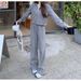 Women's Casual Sports Suit Korean Style Hooded Zipper Sweater And Wide Leg Pants Two-Piece Set Trendy Loose Fit For Spring And Autumn_ecoleips.com