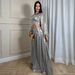 Voya Voya European And American Foreign Trade Women's Clothing New Round Neck Lantern Sleeve Sexy Waist-cinching 2-Piece Set_ecoleips.com